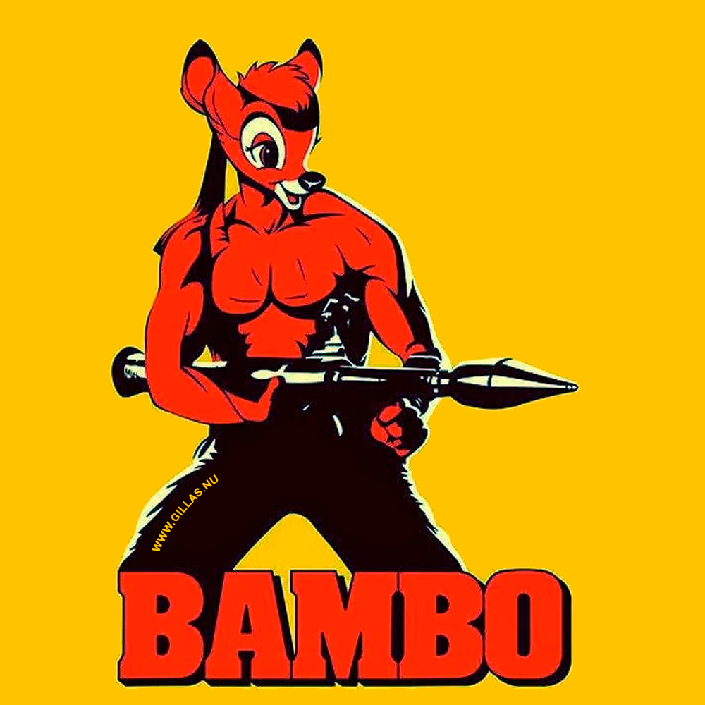 Blandning av Bambi och Rambo - Bambo