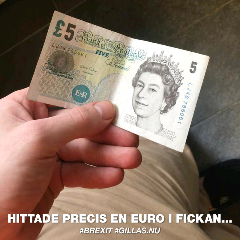 Fem pund är snart en euro med tanke på brexit