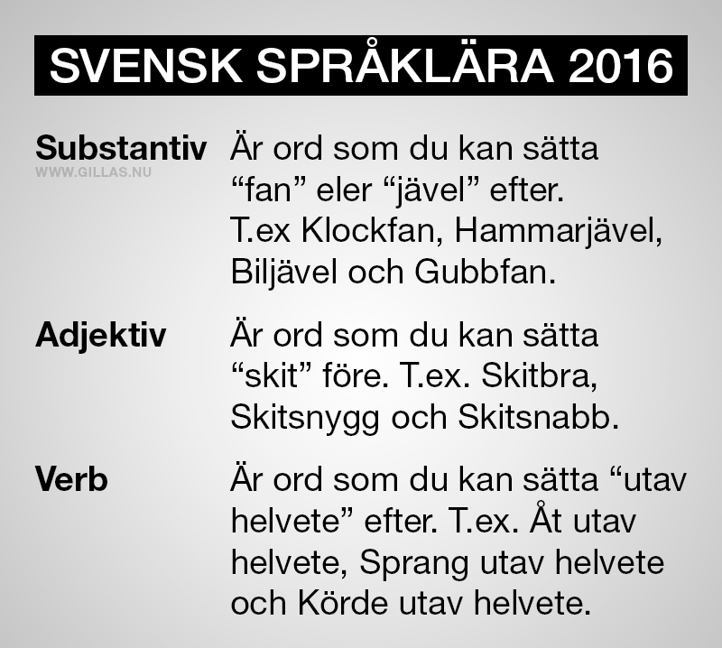 Svensk språklära 2016 på ett roligt sätt