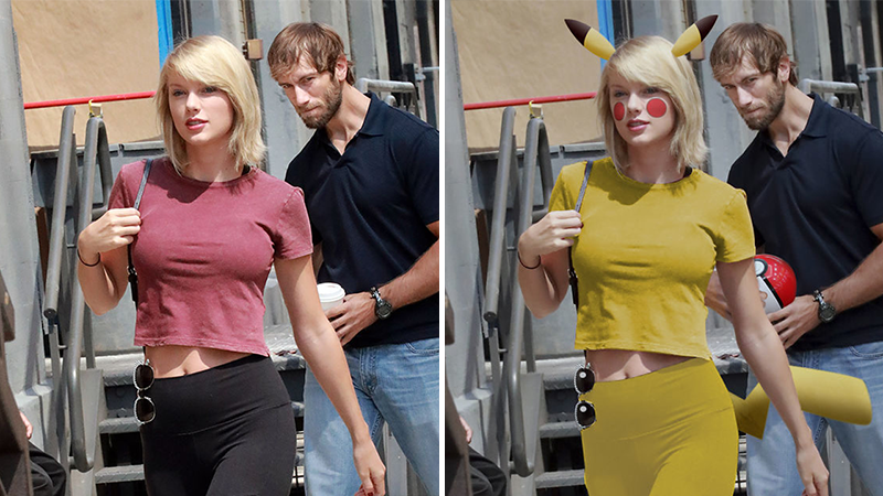 Kille stirrar på Taylor Swifts rumpa och internet svarar med ett Photoshop Battle